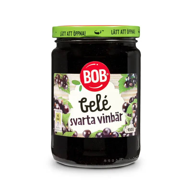Svart Vinbärsgelé 12 x 450 g från BOB | #454064312 | Sylt, Mos, Marmelad & Gelé