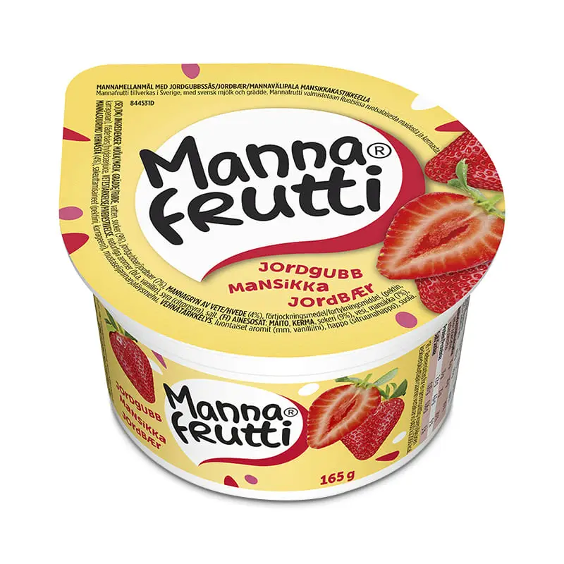 Manna Jordgubb 12 x 165 g från Mannafrutti | #454078162 | Rismål