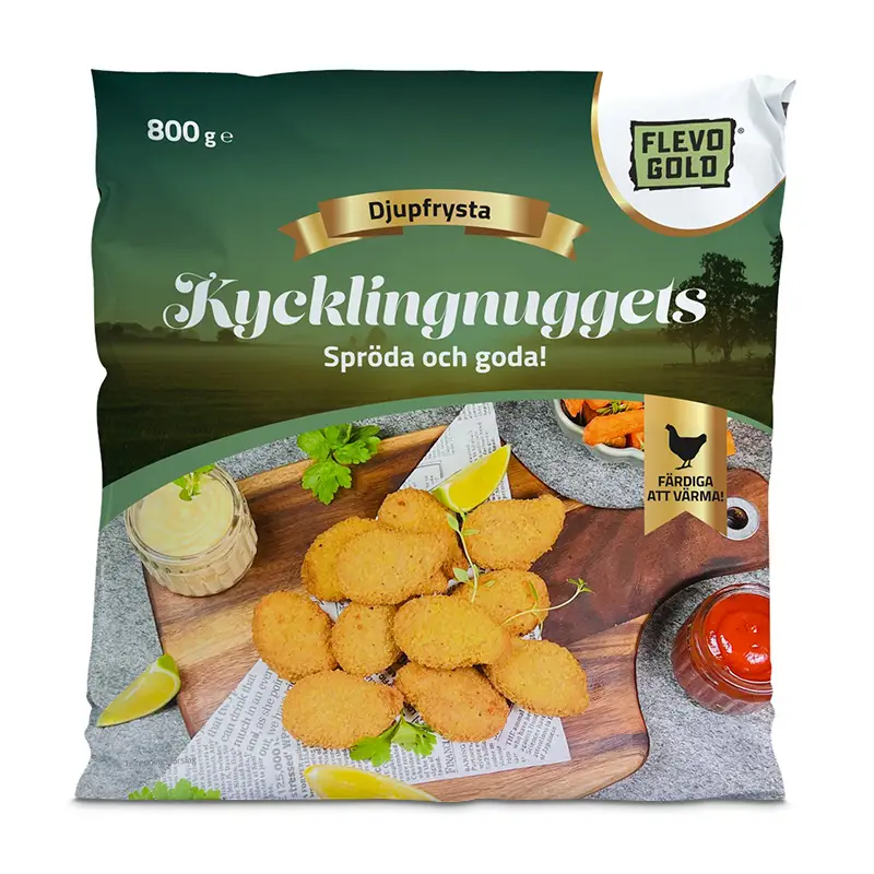 Kyckling Nuggets 20-25g 10 x 800 g från FlevoGold | #4603-F8 | Nuggets