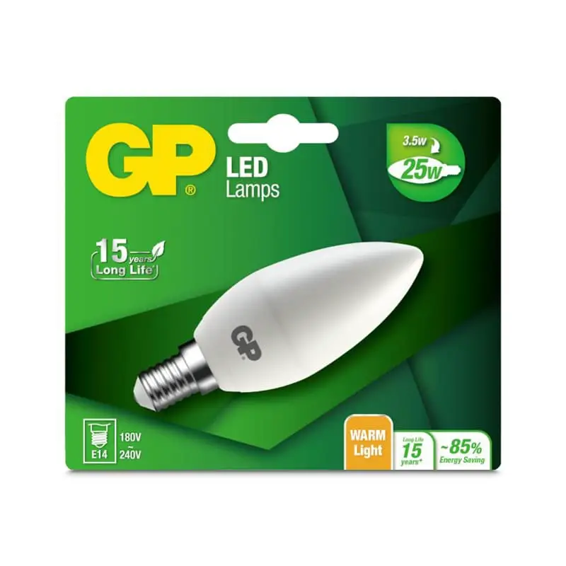 LED Kronljuslampa E14 250lm 8 x 1 st från GP Batteries | #472095 | Glödlampor