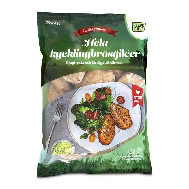 Grillad Kycklingfilé 110-130g 4 x 2.5 kg från FlevoGold | #4723-F | Kyckling