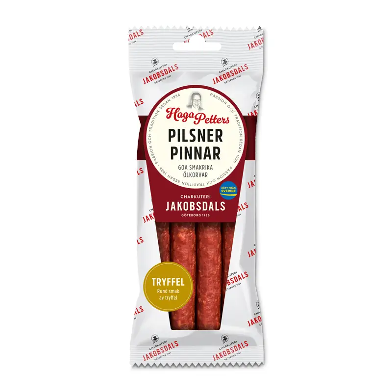 Pilsnerpinnar Tryffel 12 x 75 g från Jakobsdals | #4953 | Ölkorv