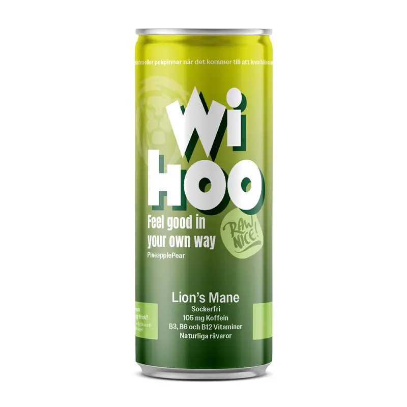 WIHOO Pineapple & Pear Energidryck 24 x 33 cl från Rawnice | #5001 1 | Energidrycker