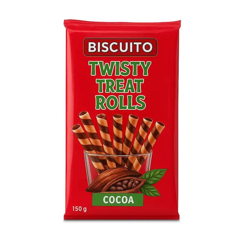 Twisty Treat Rolls Cocoa 11 x 150 g från Biscuito | #501 | Kakor & Söta kex