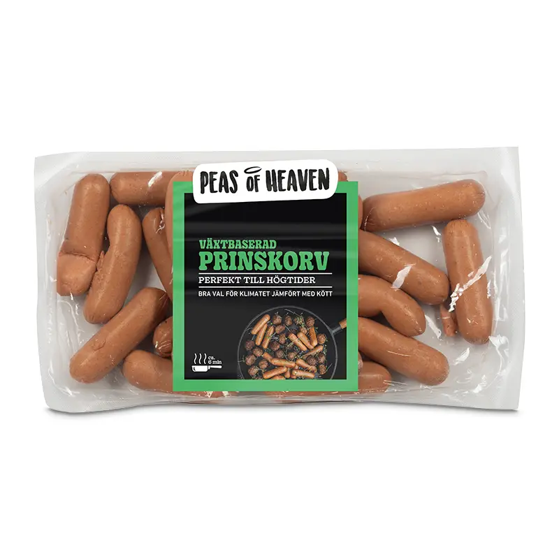 Vegan Prinskorv 6 x 250 g från Peas of Heaven | #5021 | Korv