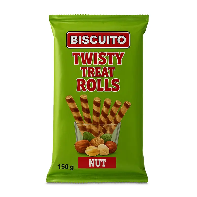 Twisty Treat Rolls Nut 11 x 150 g från Biscuito | #503 | Kakor & Söta kex