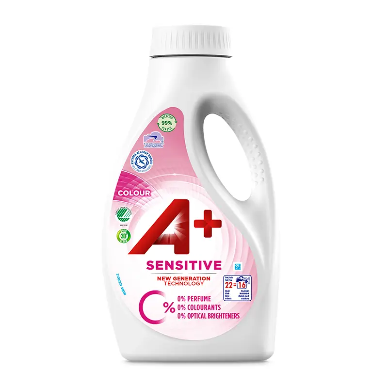 Sensitive Color Flytande 4 x 880 ml från A+ | #50397 | Tvättmedel