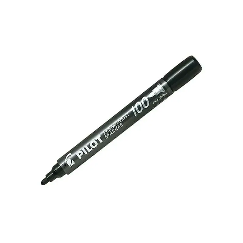 Märkpenna Pilot 100 Permanent Svart 1 st från Kontor | #511097 | Pennor