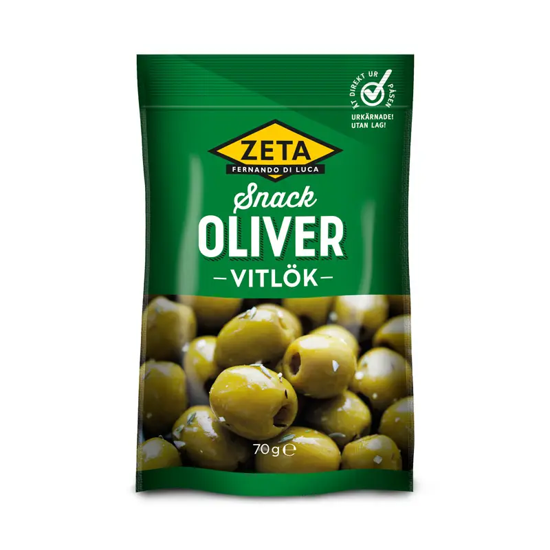 Snackoliver Vitlök 8x70g från Zeta | #5129 | Oliver