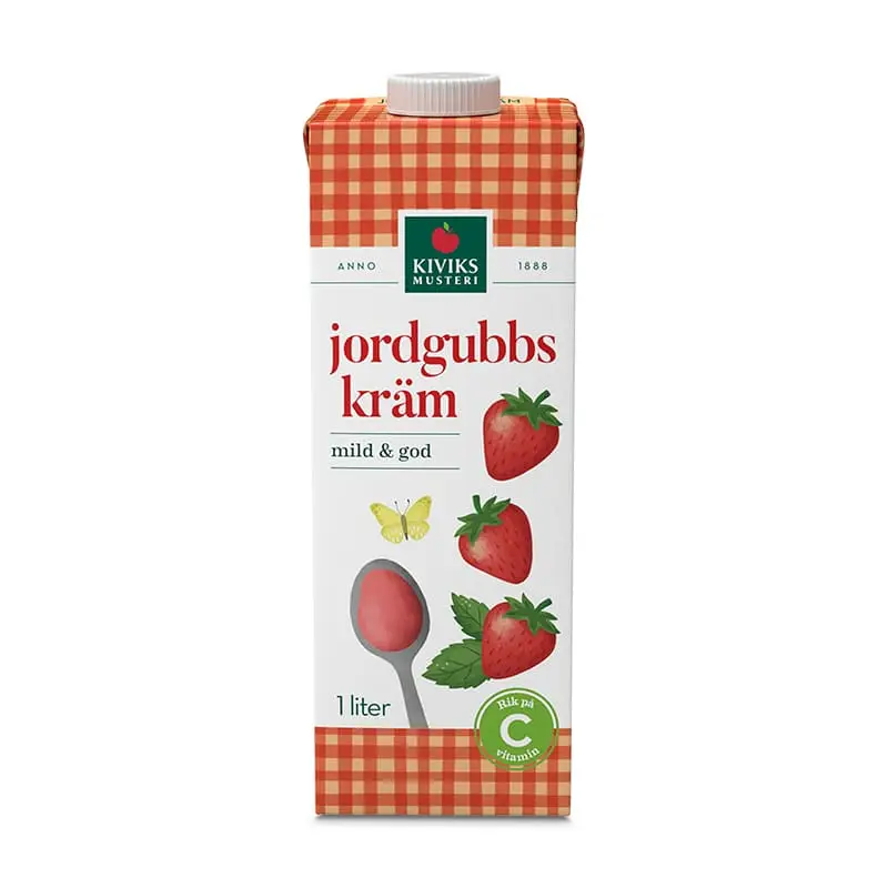Jordgubbskräm 10 x 1 l från Kiviks Musteri | #51455 | Soppa & Kräm