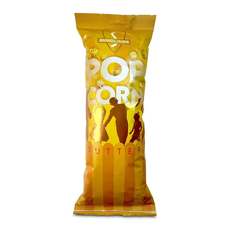 Butter Popcorn 24 x 100 g från Sundlings | #10360 | Popcorn