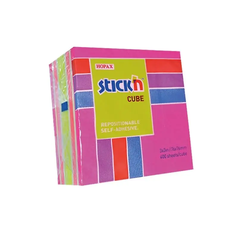 Post-it lappar Kub 76x76mm Rosa/Röd 1 st från Kontor | #524200 | Papper & Block