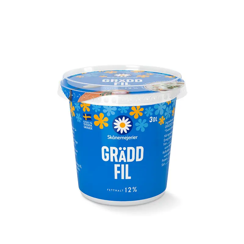 Gräddfil 12% 8 x 3 dl från Skånemejerier | #52465 | Gräddfil