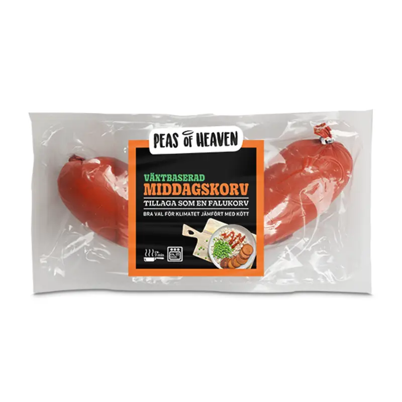 Vegan Middagskorv 6 x 350 g från Peas of Heaven | #5301 | Korv