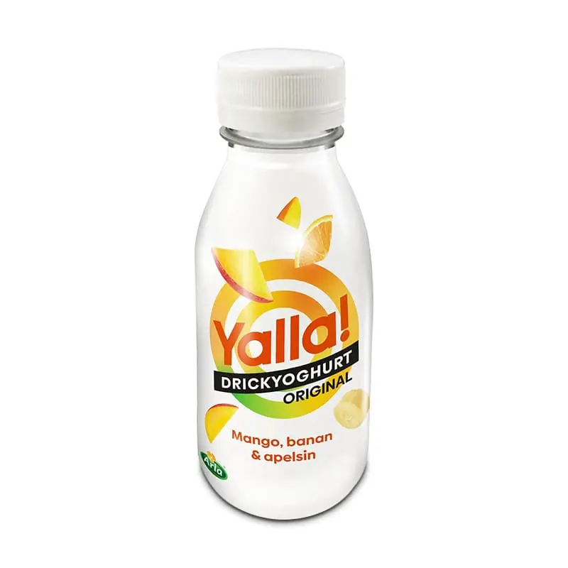 Drickyoghurt Mango, Banan & Apelsin 0,6% 6 x 350 ml från Yalla | #54693 | Yoghurt