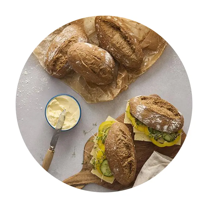 Surdegsbröd Mörkt 45 x 110 g från Dafgårds | #5309 | Frallor & Portionsbröd