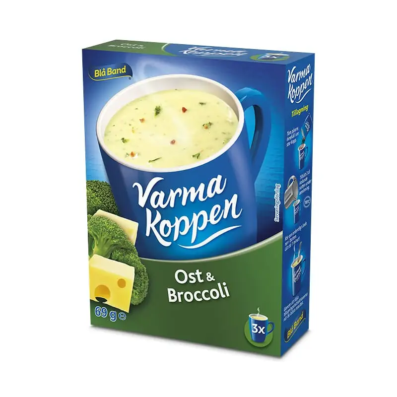 Ost & Broccolisoppa 12 x 69 g från Blå Band | #531766 | Färdiglagade måltider