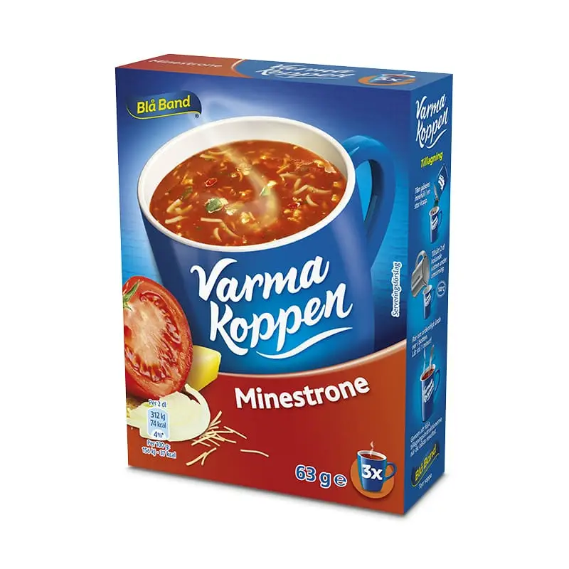 Minestronesoppa 12 x 63 g från Blå Band | #531774 | Färdiglagade måltider