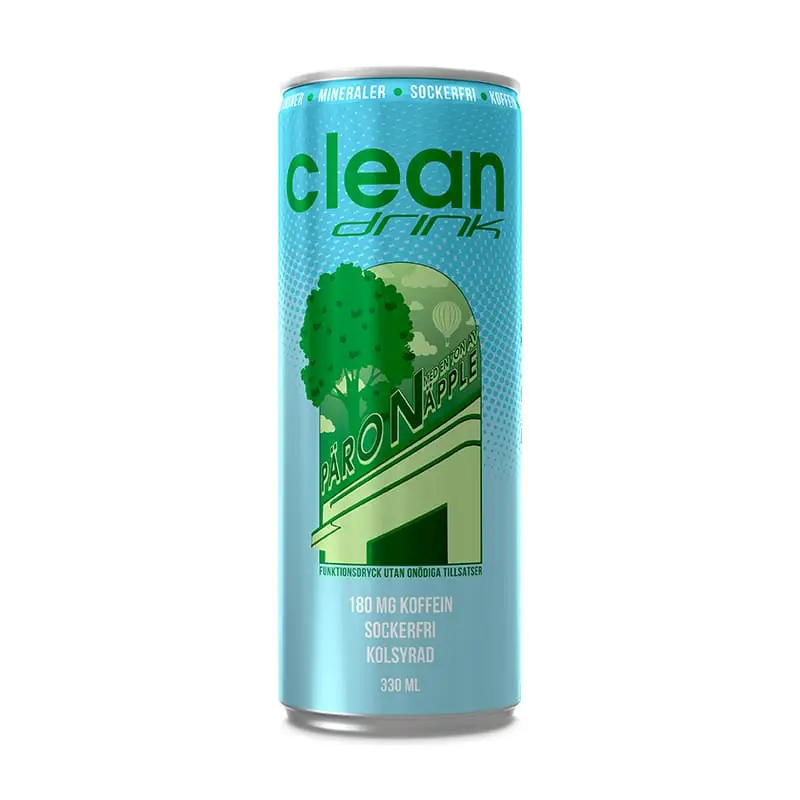 Clean Päron 24 x 33 cl från Clean Drink | #53400 | Energidrycker