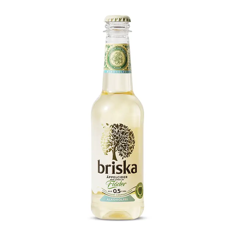 Fläder Alkoholfri 24 x 33 cl från Briska | #1722639 | Cider
