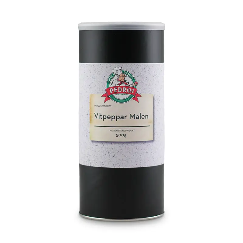 Vitpeppar Malen 6 x 500 g från Pedros | #54021 | Kryddor