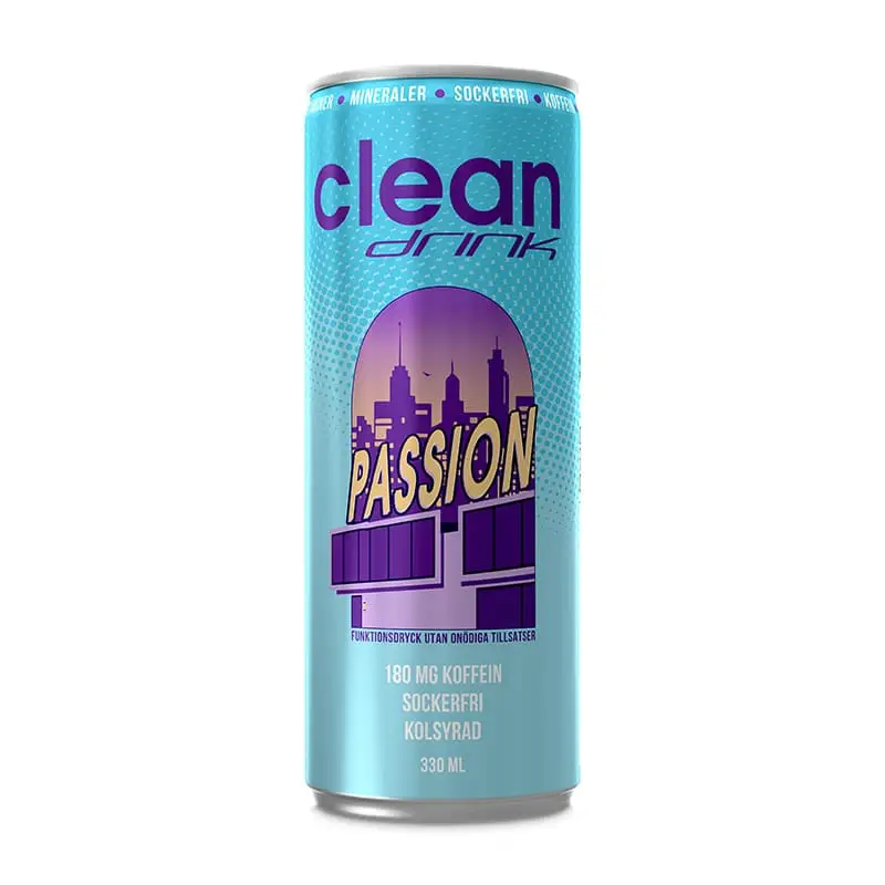 Clean Passion 24 x 33 cl från Clean Drink | #54500 | Energidrycker