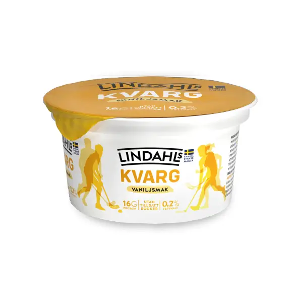 Kvarg Vanilj 0,2% 8 x 150 g från Lindahls | #54638 | Kvarg