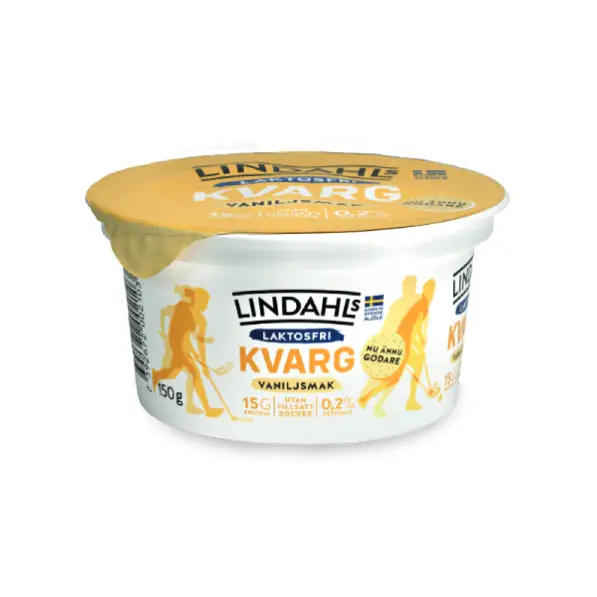 Kvarg Vanilj 0,2% Laktosfri 8 x 150 g från Lindahls | #54674 | Kvarg