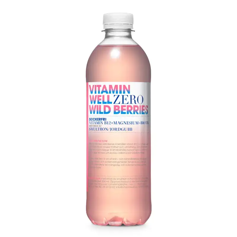 Zero Wild Berries 12 x 50 cl från Vitamin Well | #1340 | Funktionsdryck
