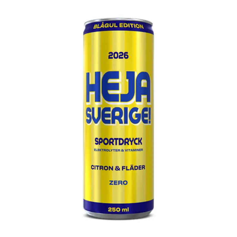 Heja Sverige Citron Fläder 24 x 25 cl från first Class Brands | #SVE002 | Funktionsdryck