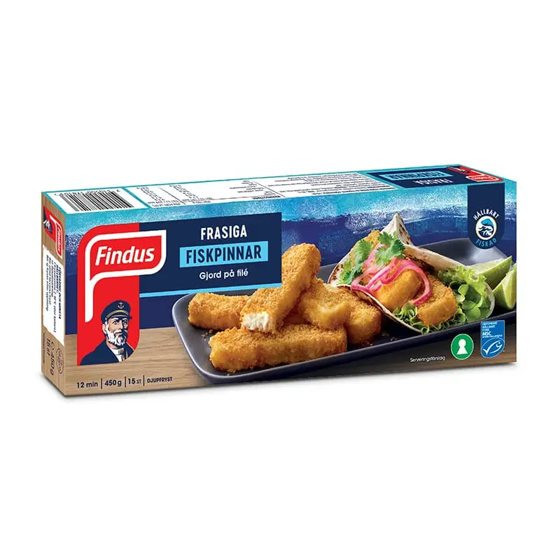 Frasiga Fiskpinnar 12 x 450 g från Findus | #96012115 | Fisk