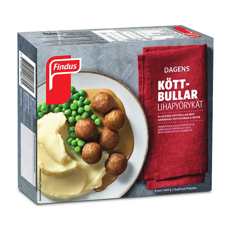 Köttbullar med Potatismos 8 x 400 g från Findus | #96019660 | Färdiglagade måltider