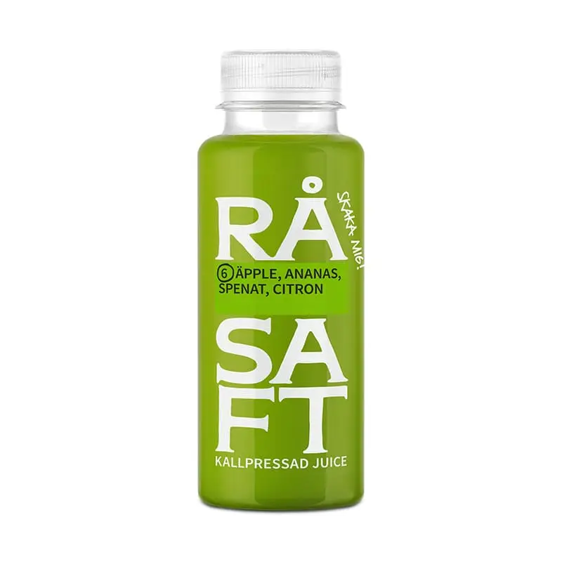 Juice Äpple, Ananas, Spenat & Citron 6 x 250 ml från Råsaft | #7009 | Juice