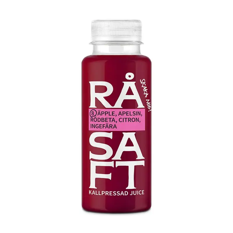Juice Rödbeta, Äpple, Citron, Apelsin & Ingefära 6 x 250 ml från Råsaft | #7010 | Juice