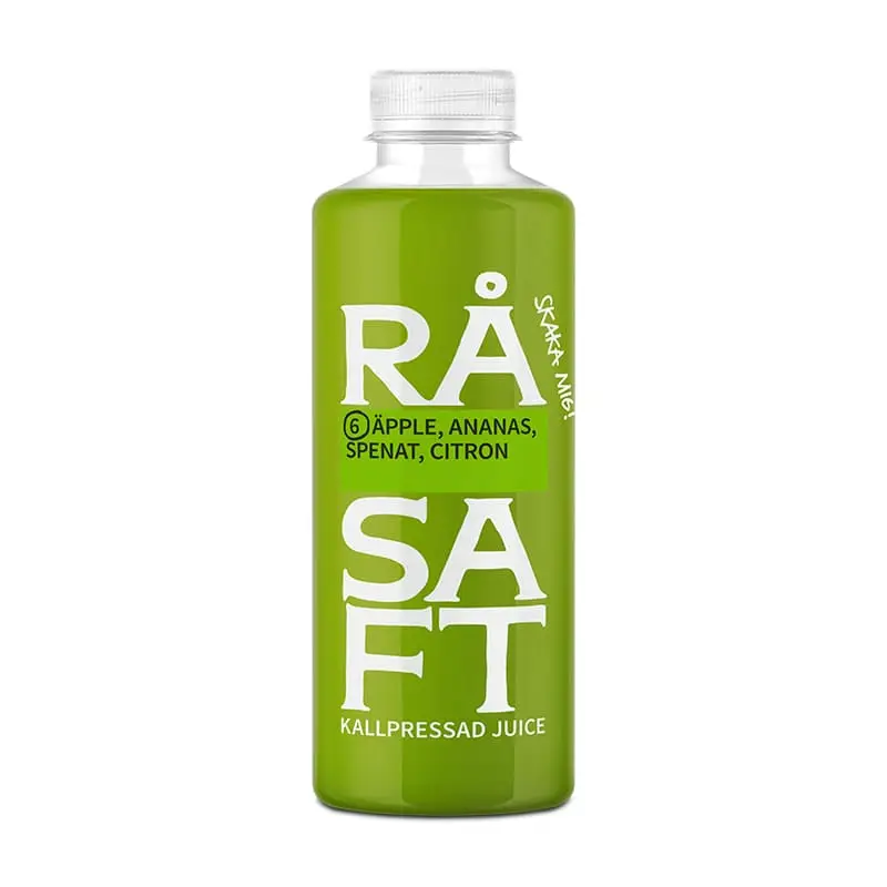 Juice Spenat, Äpple, Ananas & Citron 6 x 700 ml från Råsaft | #7509 | Juice