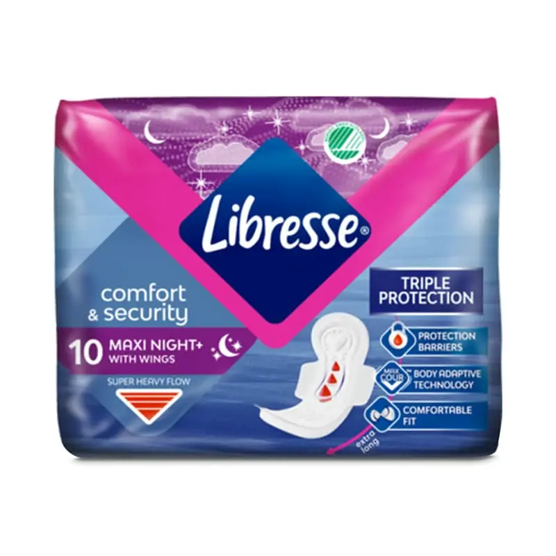 Binda Maxi Goodnight Wings 12 x 12 st från LIBRESSE | #8039 | Mensskydd