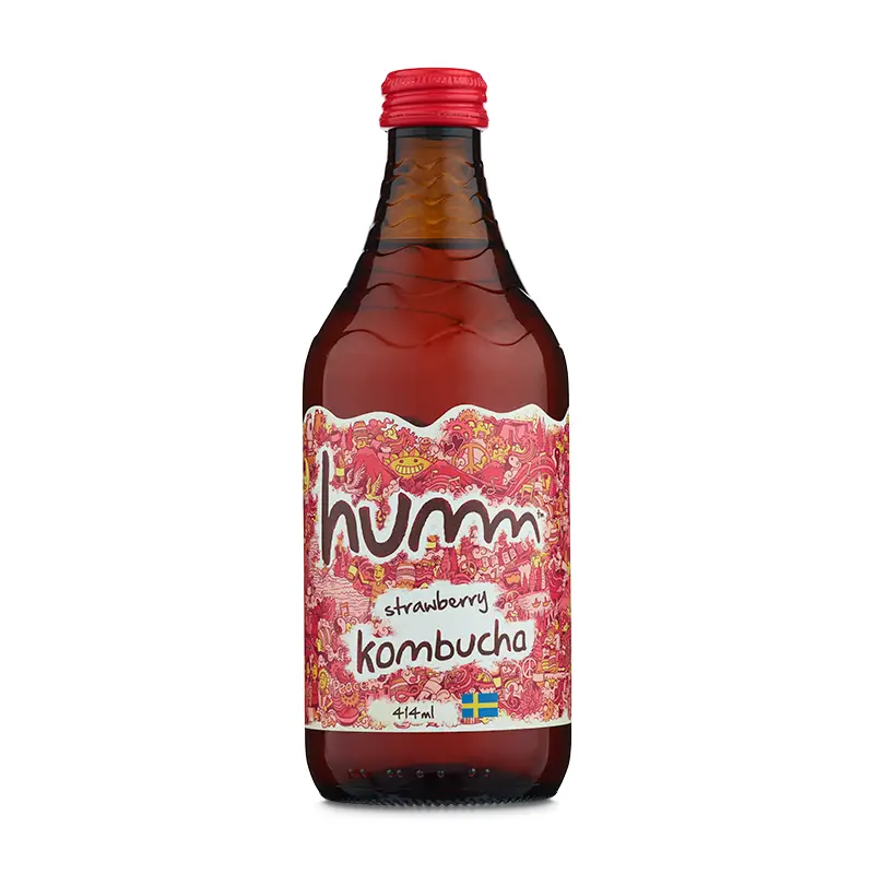 Kombucha Strawberry 6 x 41.4 cl från Humm | #1008-L6 | Kombucha