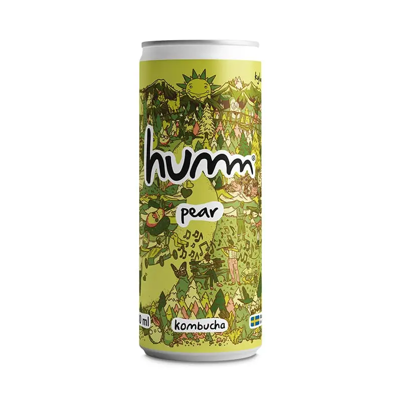 Kombucha Päron 12 x 33 cl från Humm | #1025-12 | Kombucha
