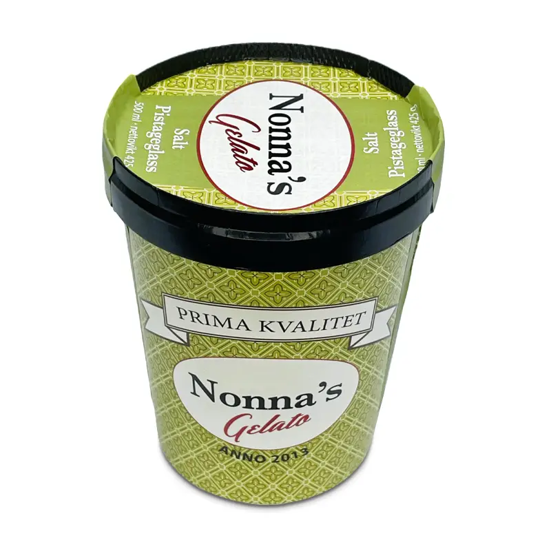 Salt Pistageglass 6 x 500 ml från Nonnas Gelato | #300872 | Kulglass