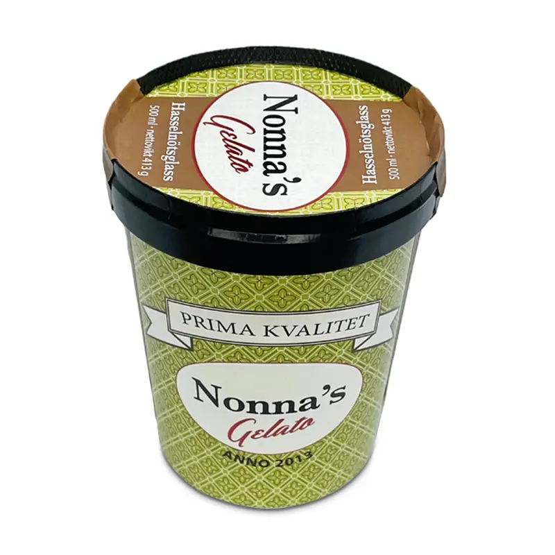 Hasselnötglass 6 x 500 ml från Nonnas Gelato | #300896 | Kulglass