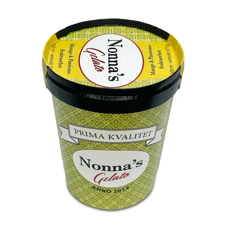 Mango & Passionsfruktsorbet 6 x 500 ml från Nonnas Gelato | #300971 | Kulglass
