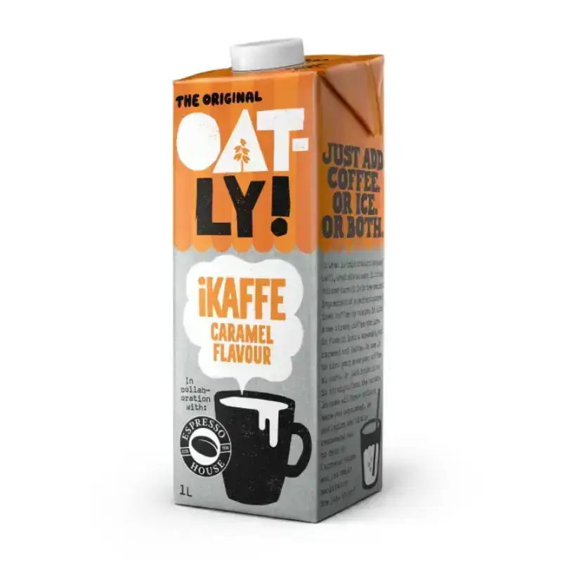 Havredryck iKaffe Caramel 6 x 1 l från Oatly | #62281 | Växtbaserad mjölkdryck