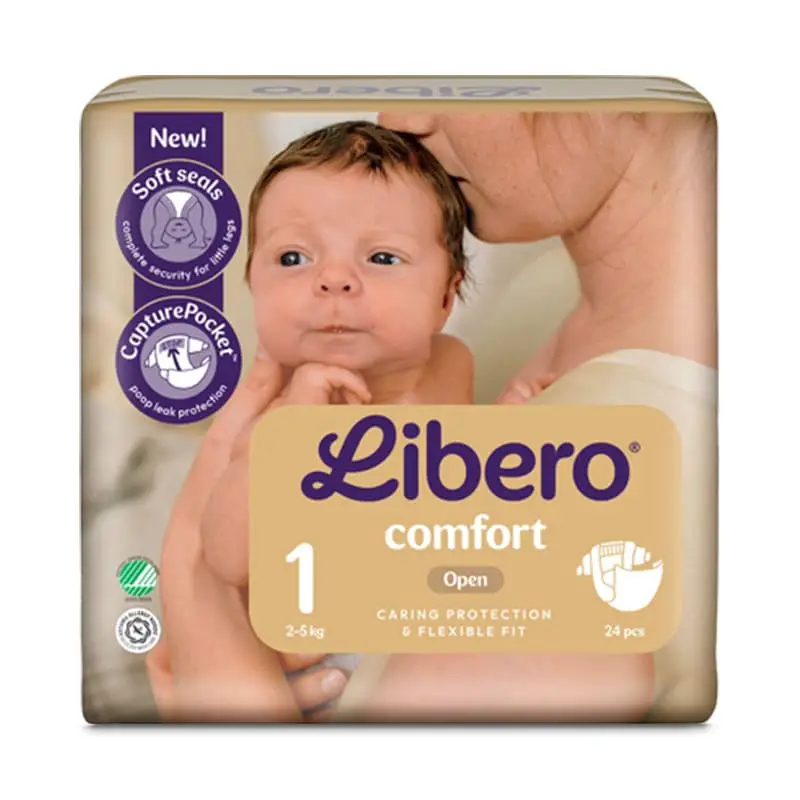 Blöjor Comfort 1 (2-5 kg) 4 x 24 st från Libero | #100917 | Blöjor