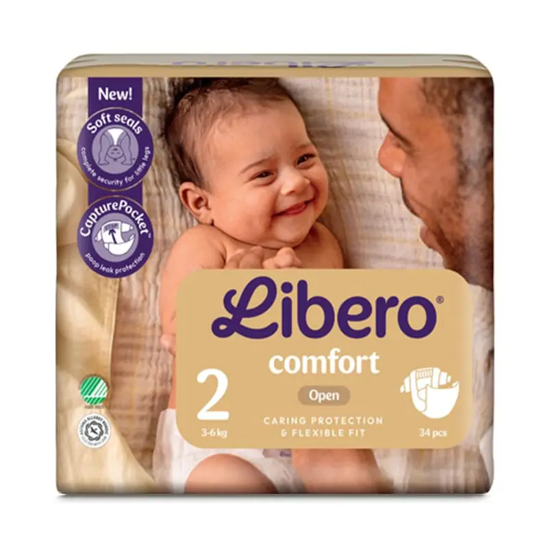 Blöjor Comfort 2 (3-6 kg) 6 x 34 st från Libero | #100919 | Blöjor
