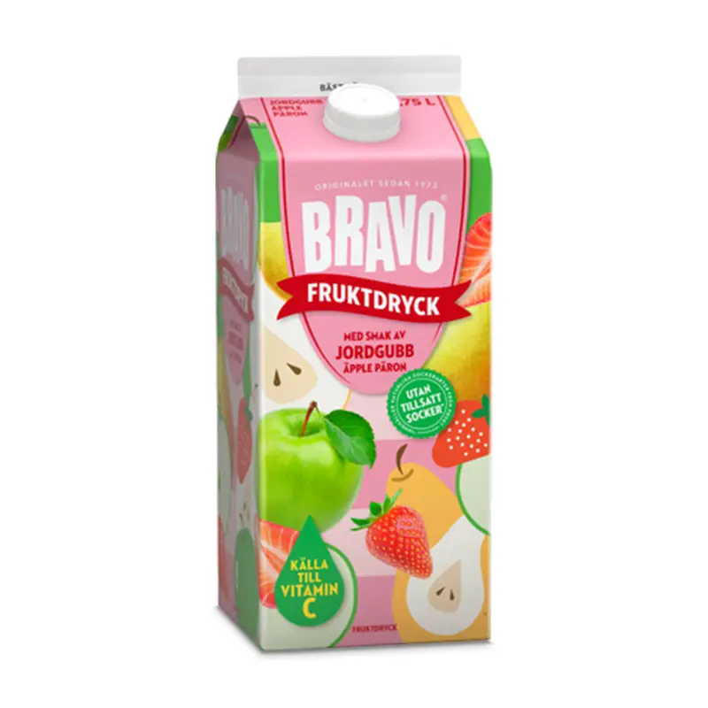 Fruktdryck Jordgubb Wrap 6 x 1.75 l från Bravo | #56323 | Fruktdryck