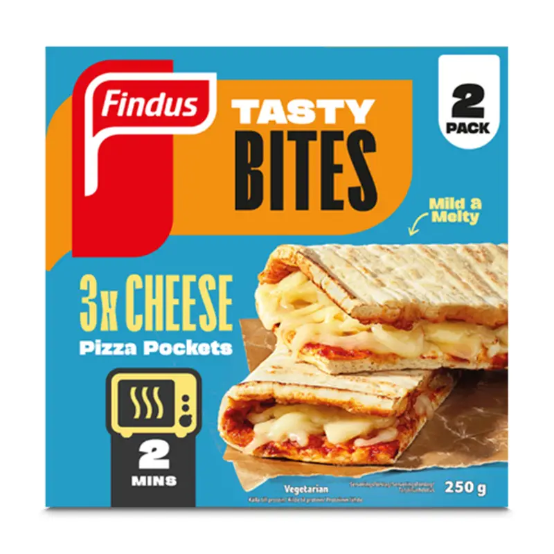 Pizza Pockets Tripple Cheese 2-pack 9 x 250 g från Findus | #96021181 | Pizza