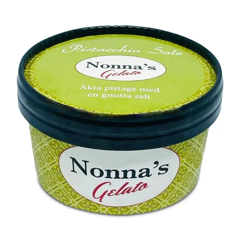 Salt Pistage Glass Portionsbägare 16 x 150 ml från Nonnas Gelato | #300315 | Pinnglass