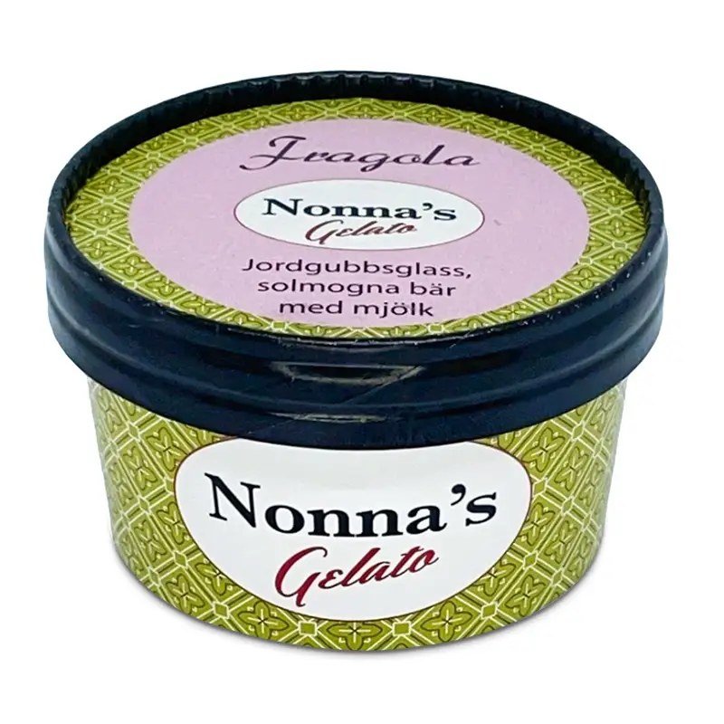 Jordgubb Glass Portionsbägare 16 x 150 ml från Nonnas Gelato | #301176 | Pinnglass
