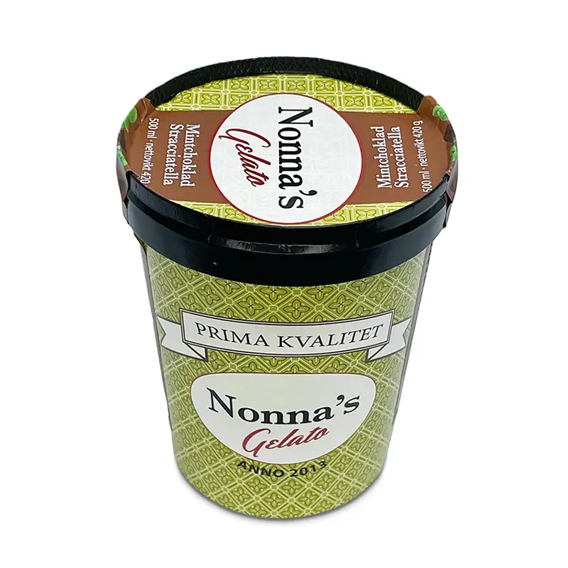Mintchoklad Stracciatella Glass 6 x 500 ml från Nonnas Gelato | #301022 | Kulglass