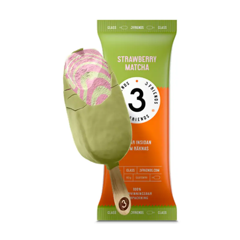 Strawberry Matcha Pinnglass 24 x 110 ml från 3 FRIENDS | #289 | Pinnglass